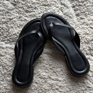 Black Thong Sandals